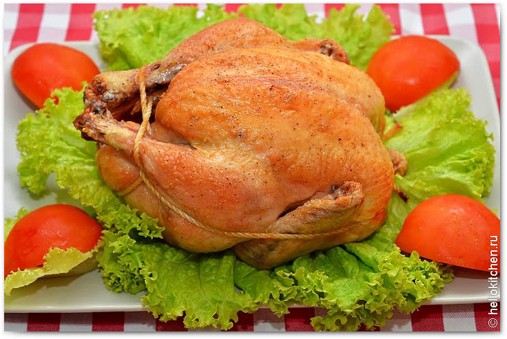 Курица с в духовке целиком рецепт с фото пошагово